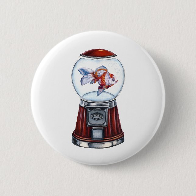 BubbleGum Goldfish Button (Front)
