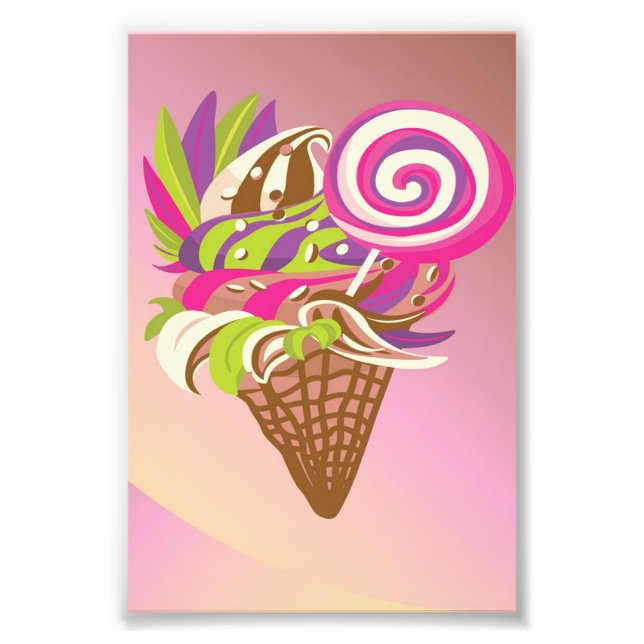 Bubblegum Ice Cream Photo Print (Front)