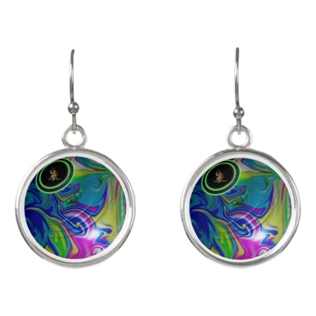 Bubblegum Lawn Bowl, Earrings (Front)