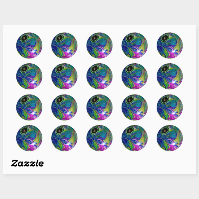 Bubblegum Lawn Bowls, Round Stickers (Sheet)