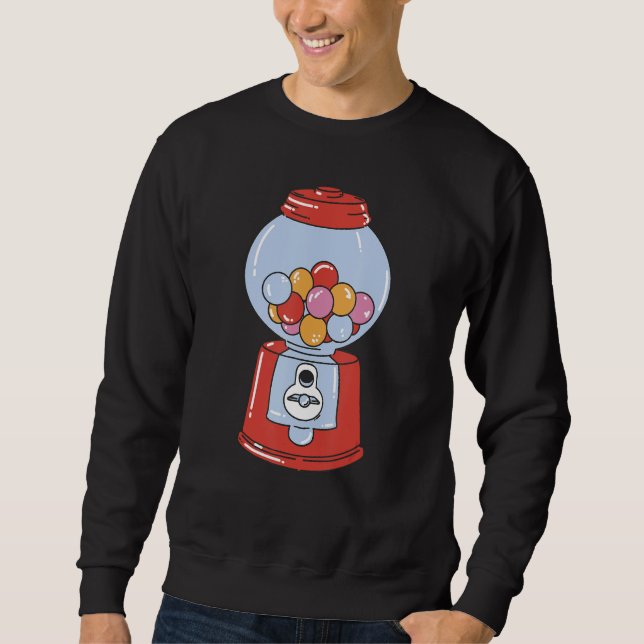 Bubblegum machine chewing gum graphic for men wome sweatshirt (Front)