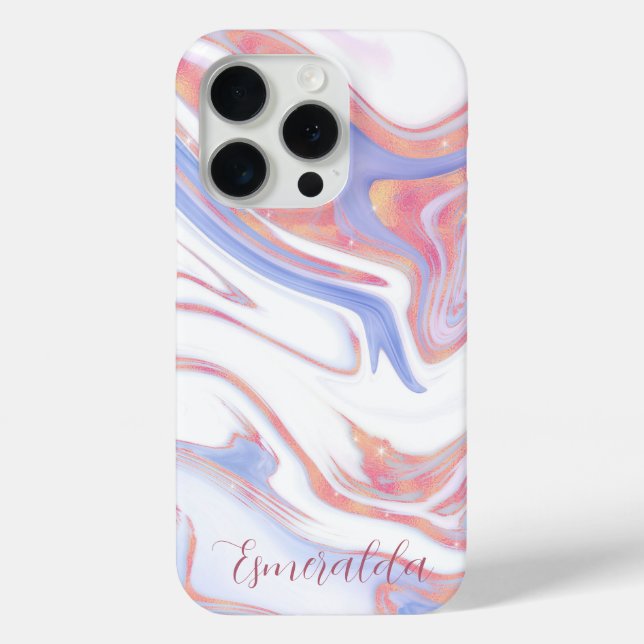 Bubblegum Marble Customizable Case-Mate iPhone Case (Back)