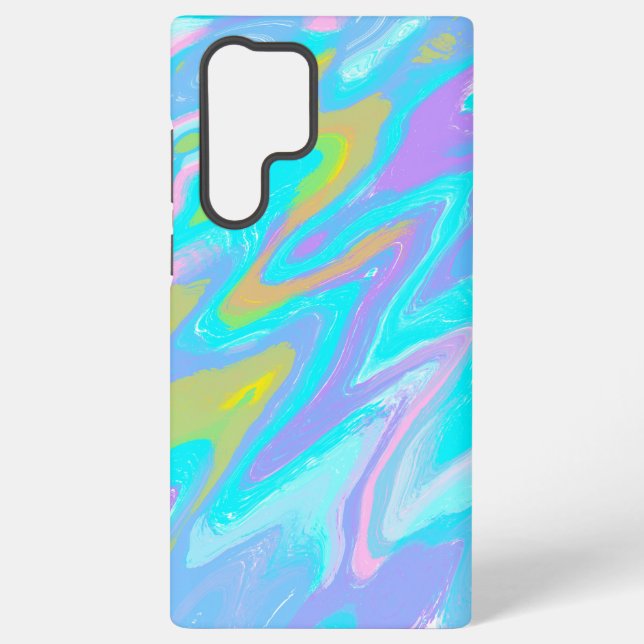 Bubblegum Marble Texture Liquid Paint Mixture Samsung Galaxy Case (Back)