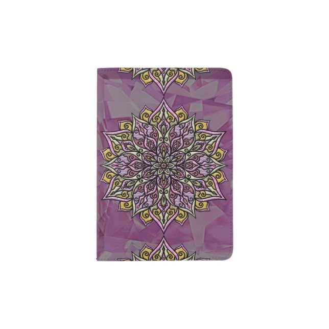 Bubblegum Medallion Passport Holder (Front)