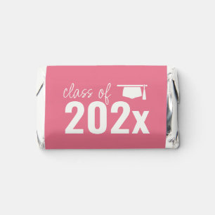 Bubblegum Mini Chocolate Graduation Party Favor