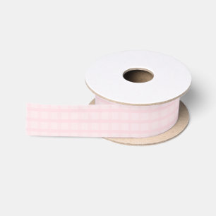 Bubblegum Pink And Lavender Blush Gingham Pattern Satin Ribbon
