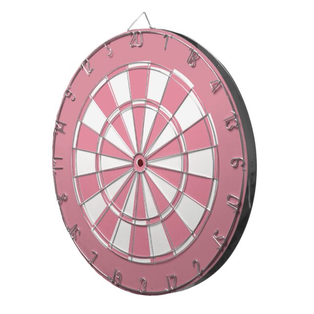 Bubblegum Pink and White Dartboard | Zazzle