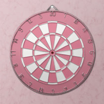 Bubblegum Pink and White Dartboard