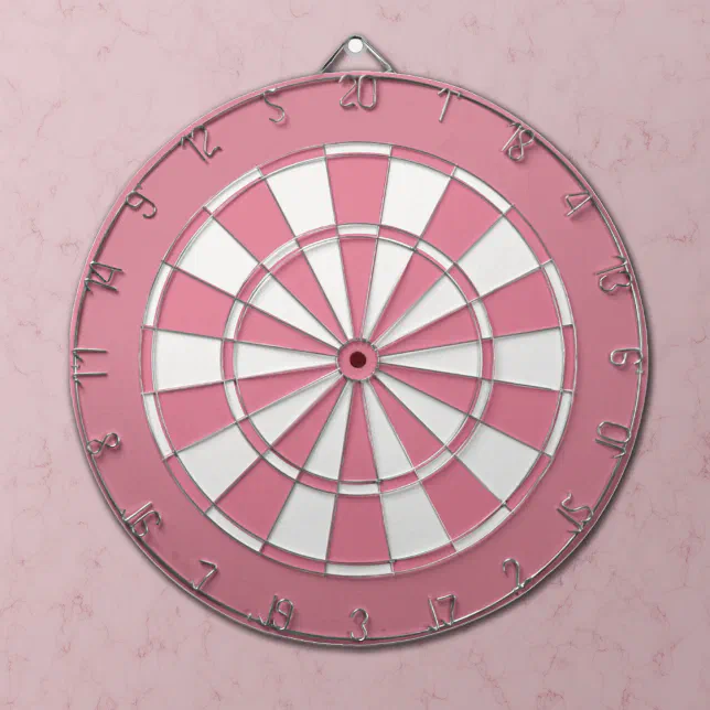 Bubblegum Pink and White Dartboard
