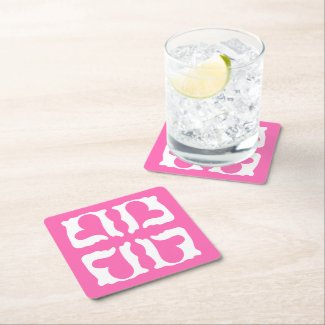 Bubblegum Pink and White Hearts