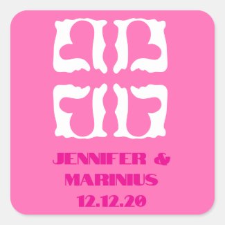 Bubblegum Pink and White Hearts