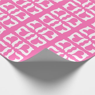 Bubblegum Pink and White Hearts