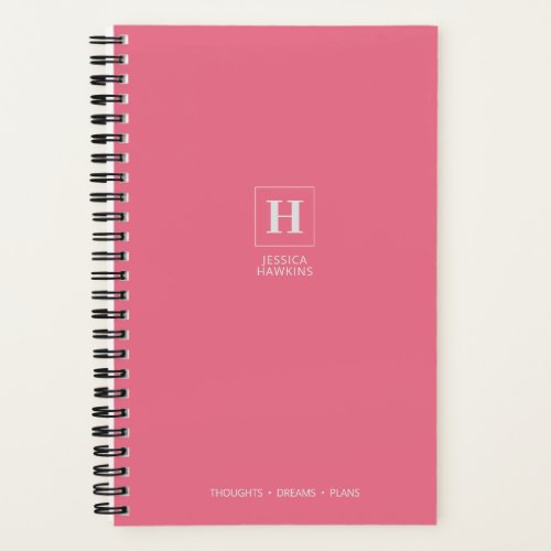 Bubblegum Pink Classic Monogram Notebook