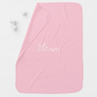 Bubblegum Pink Custom Personalized Baby Gift Receiving Blanket