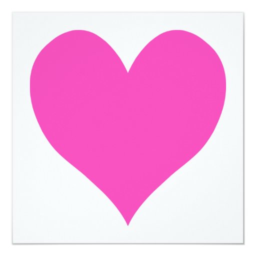 Bubblegum Pink Cute Heart Shape Card | Zazzle