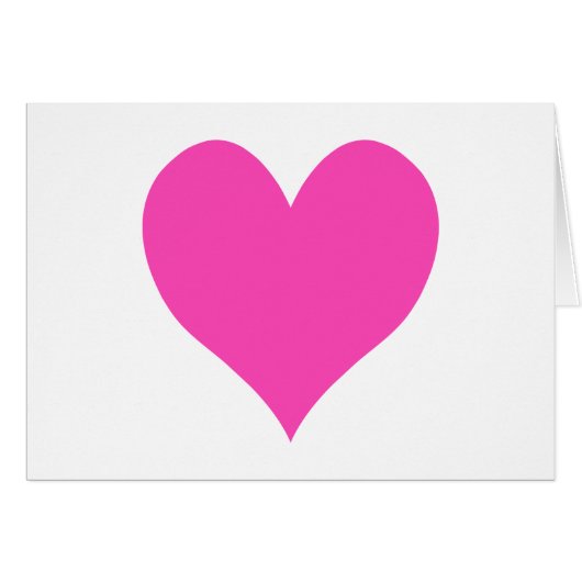 Bubblegum Pink Cute Heart Shape Cards (Front Horizontal)