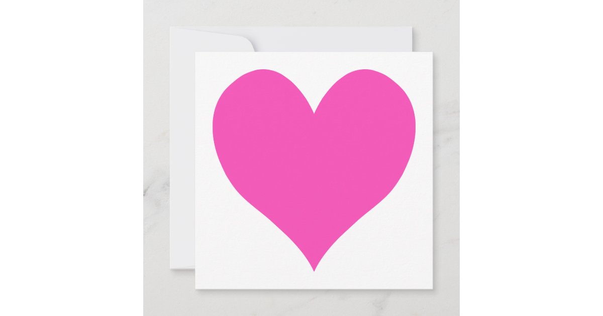 Bubblegum Pink Cute Heart Shape Invitation | Zazzle