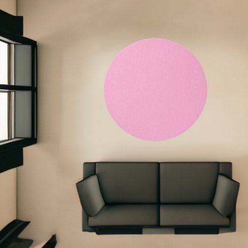 Bubblegum Pink Fuchsia solid color plain round Rug