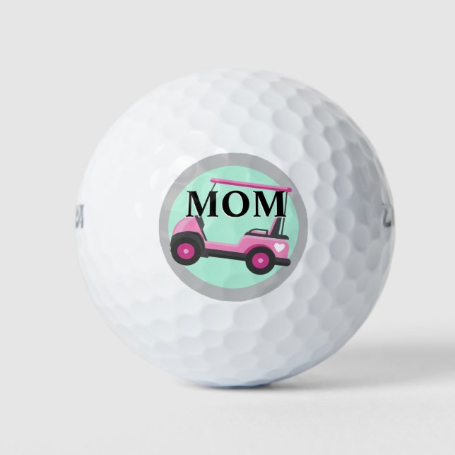 Bubblegum Pink Golf Cart Mom's Balls (Front)