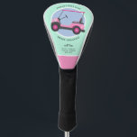 Bubblegum Pink Golf Cart Mom's Golf Head Cover<br><div class="desc">Bubblegum pink golf cart on custom background with personalized text on the cart and surrounding areas,  edit scale,  text,  add photos etc. Would make a perfect and unique gift for the women golfers in your life.</div>