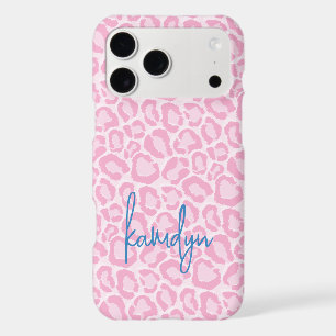 Bubblegum Pink Leopard Print Signature Monogram iPhone 17 Pro Max Case