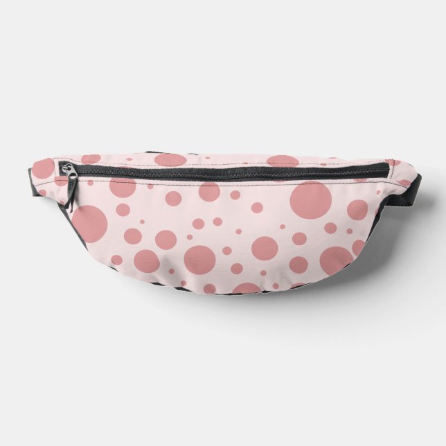 Bubblegum Pink Polka Dot Fanny Pack (Lay Down)