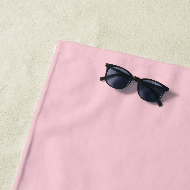 Bubblegum Pink Pretty And Yummy Solid Color Beach Towel (In Situ)