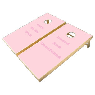 Bubblegum Pink Pretty And Yummy Solid Color Cornhole Set