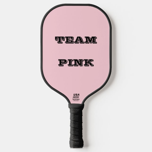 Bubblegum Pink Pretty And Yummy Solid Color Pickleball Paddle (Front)