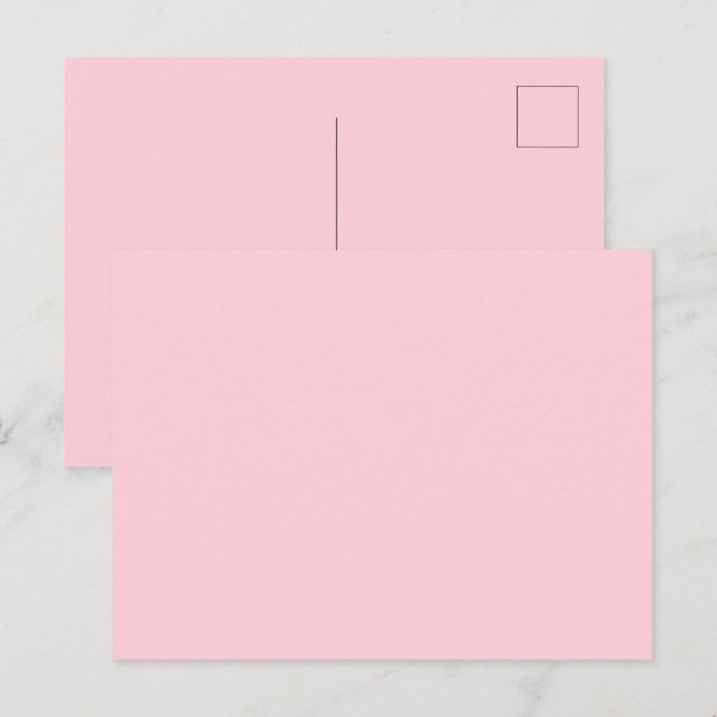 Bubblegum Pink Pretty And Yummy Solid Color  Postcard (Front/Back)