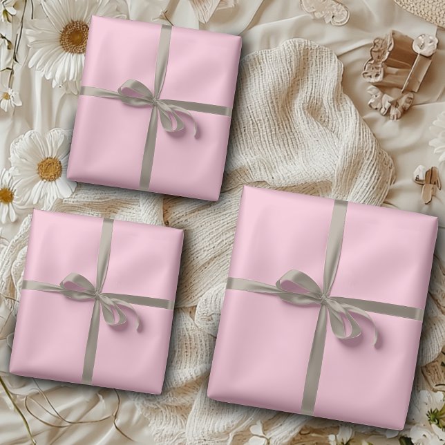 Bubblegum Pink Solid Color | Classic | Elegant Wrapping Paper Sheets (Creator Uploaded)