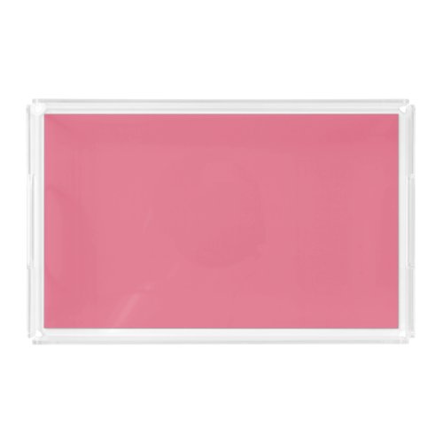 Bubblegum Pink Solid Color Print Rouge Blush Pink Acrylic Tray