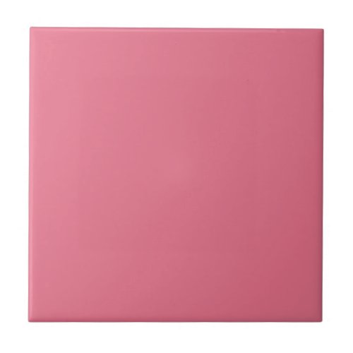 Bubblegum Pink Solid Color Print Rouge Blush Pink Ceramic Tile