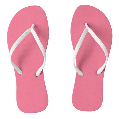 Bubblegum Pink Solid Color Print Rouge Blush Pink Flip Flops