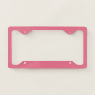 Bubblegum Pink Solid Color Print, Rouge Blush Pink License Plate Frame