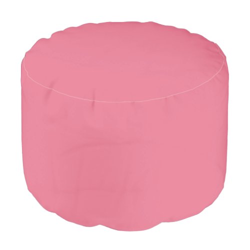 Bubblegum Pink Solid Color Print Rouge Blush Pink Pouf
