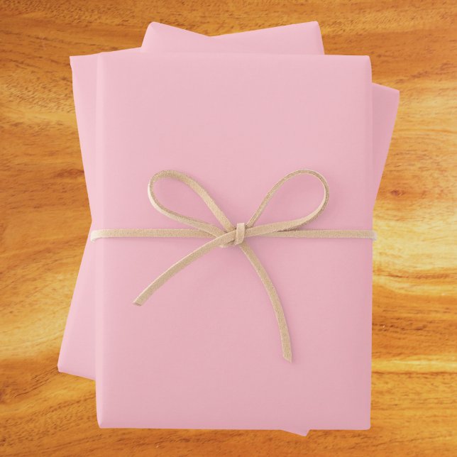 Bubblegum Pink Solid Color Wrapping Paper Sheets (Creator Uploaded)