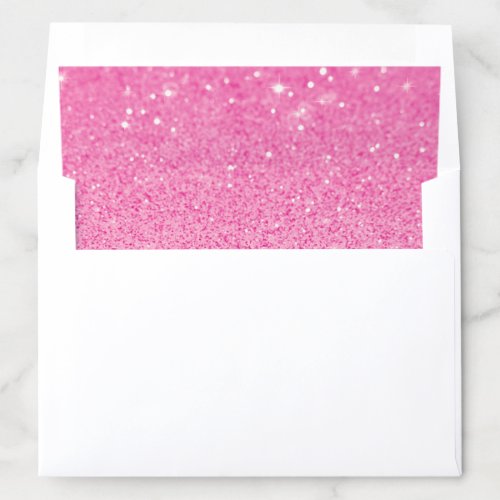 Bubblegum Pink Sparkly Glitter Envelope Liner