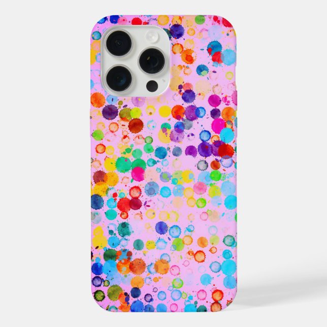Bubblegum Polka Dot Pixly Case-Mate iPhone Case (Back)