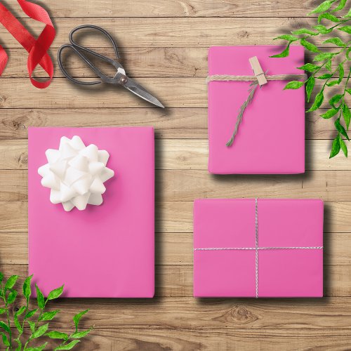 Bubblegum Rose Solid Color  Classic  Elegant Wrapping Paper Sheets