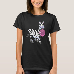 Bubblegum Zebra Cute Zoo Animal T-Shirt