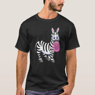 Bubblegum Zebra Cute Zoo Animal T-Shirt