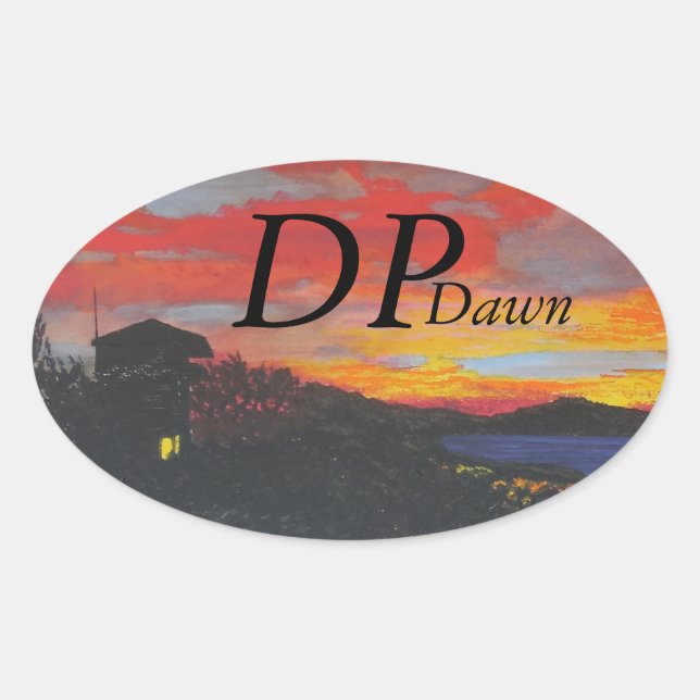 Bubblepacific bumper stickers, DP dawn Oval Sticker (Front)
