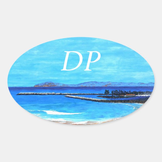 Bubblepacific bumper stickers, DP oval harbor Sticker (Front)