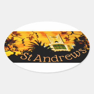 Bubblepacific bumper stickers, St Andrews church Oval Sticker