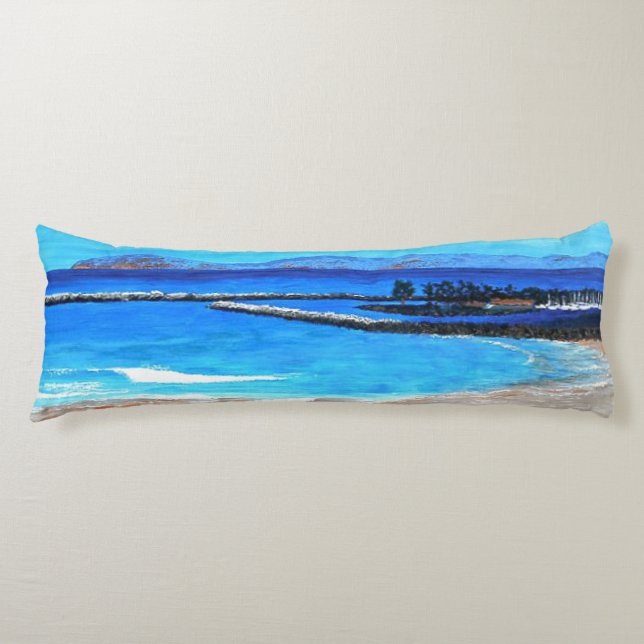 Bubblepacific pillows, Dana point harbor, Body Pillow (Front)