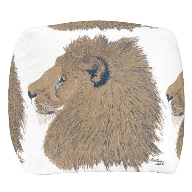 Bubblepacific pillows, Leo the lion l collectables Outdoor Pouf (Front)