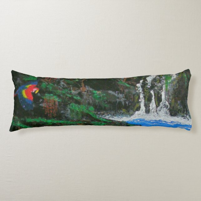 Bubblepacific pillows, tropical island McCaw Body Pillow (Front)