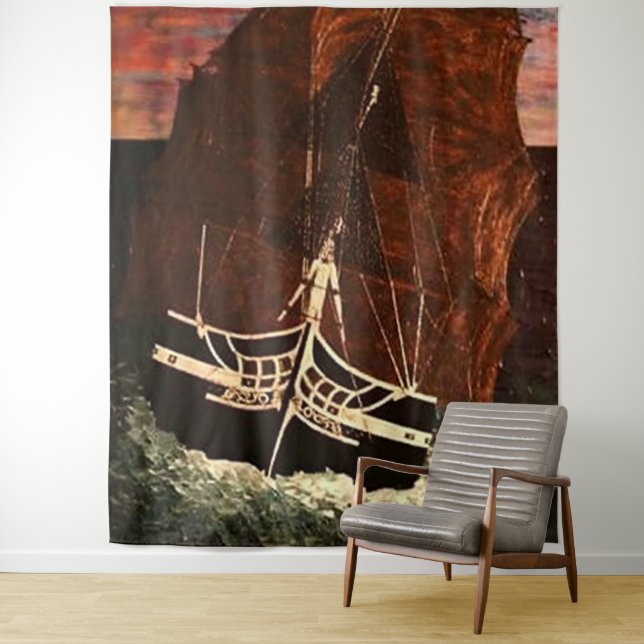 Bubblepacific wall tapestry (In Situ)