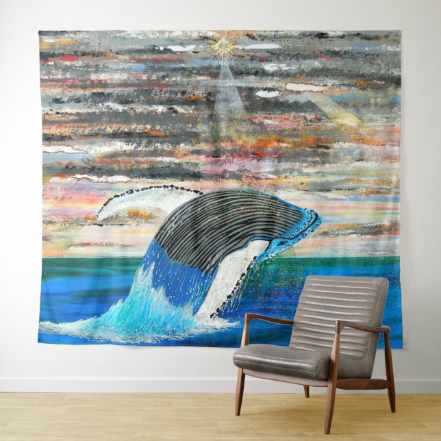 Bubblepacific wall tapestry (In Situ (Horizontal))